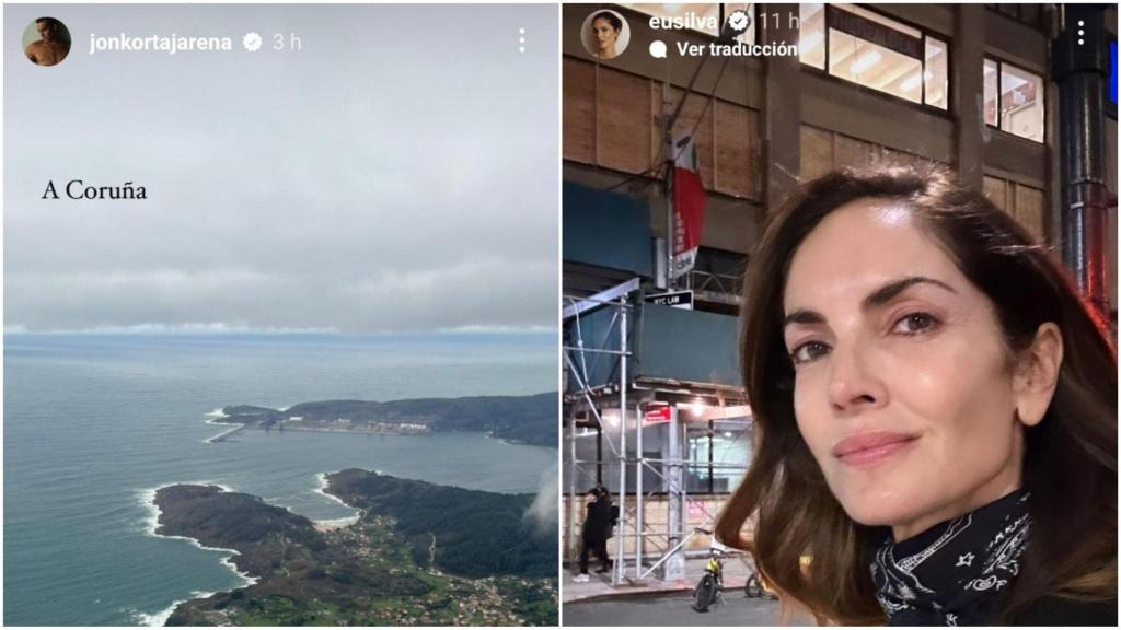 Imágenes de Instagram de Jon Kortajarena y Eugenia Silva.