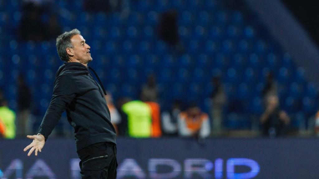 Luis Enrique, en un momento del partido.