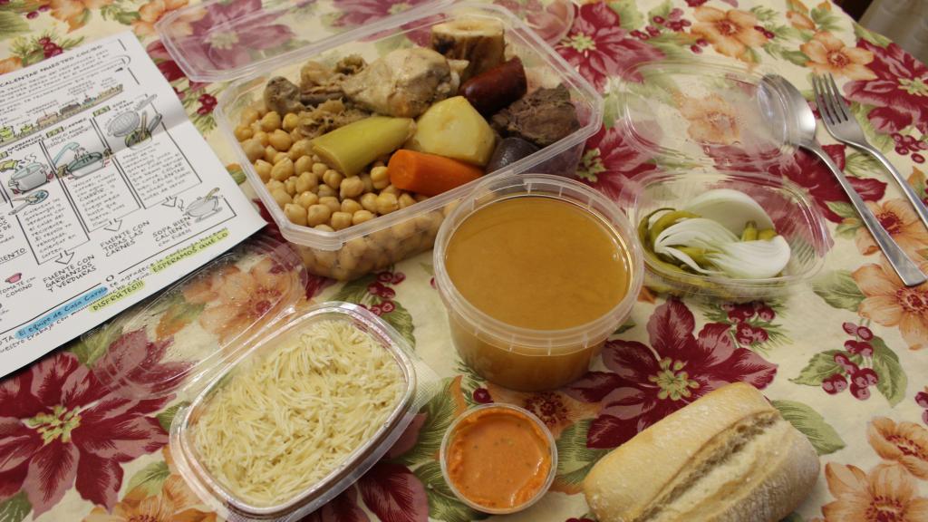 El cocido madrileño que se pide para llevar o a domicilio que cuesta 23 euros.