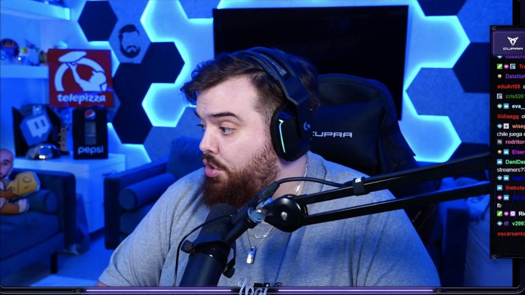 Pantallazo de su streaming.