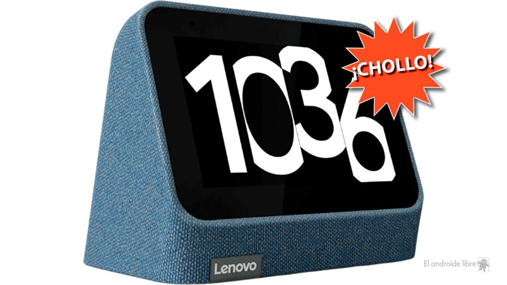 Despertador reloj de Lenovo con Google Assistant a un precio menor de 25 euros