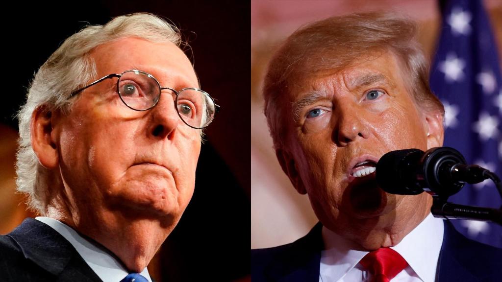 Mitch McConnell y Donald Trump.