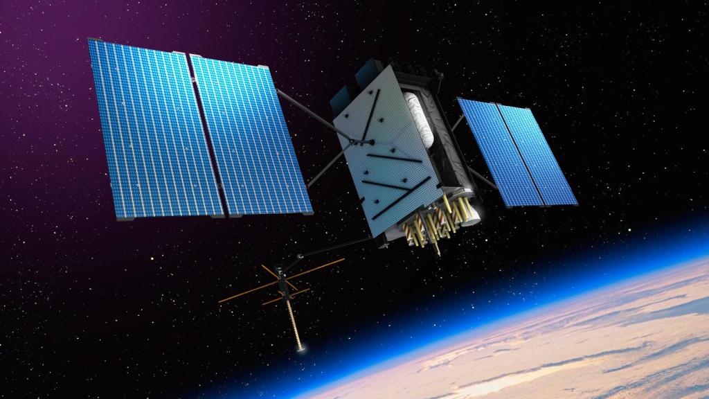Ilustración de un satélite GPS III