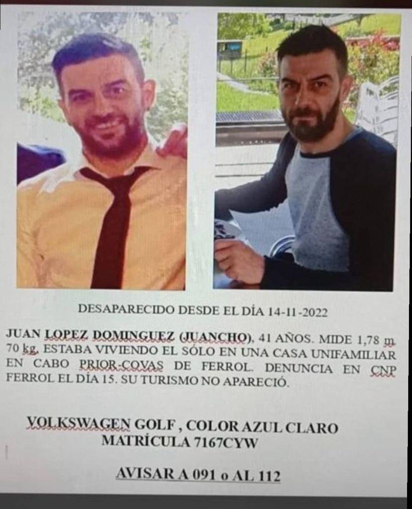 Cartel difundido por sus allegados a través de redes sociales