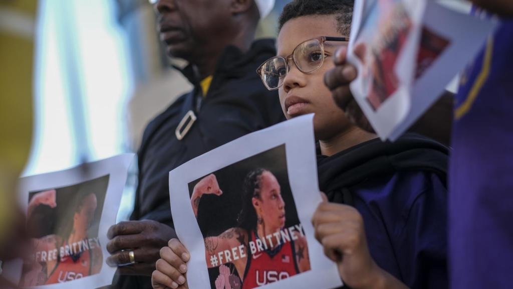 Imágenes de protestas por la detención de Brittney Griner
