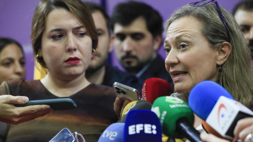 La delegada del Gobierno contra la Violencia de Género, Victoria Rosell, en declaraciones a los medios este viernes en Madrid.