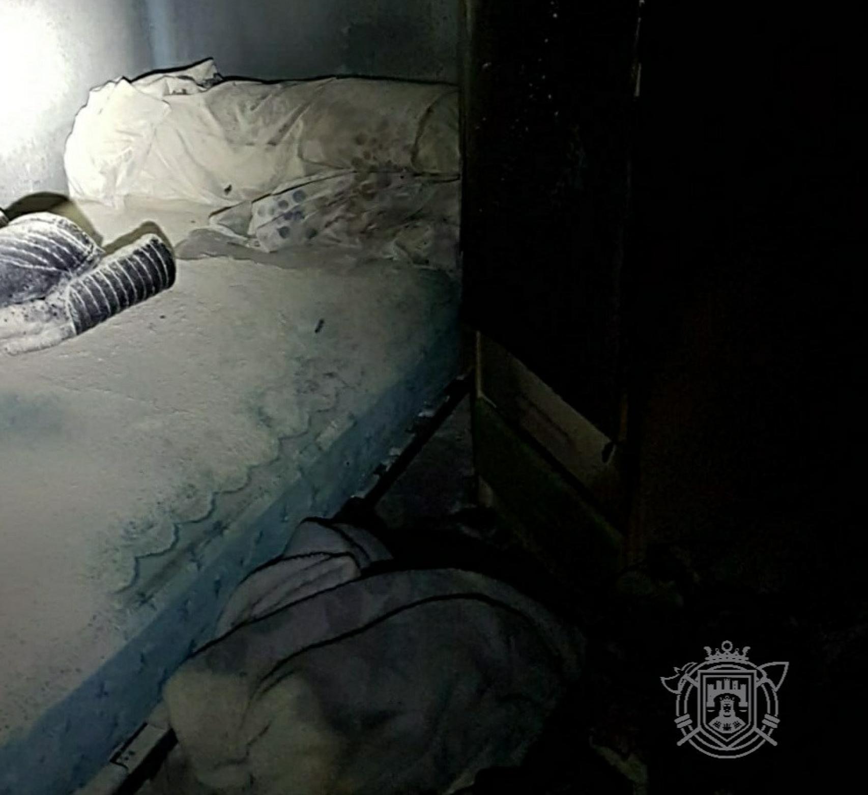 Estado en el que quedó la habitación más afectada en el incendio