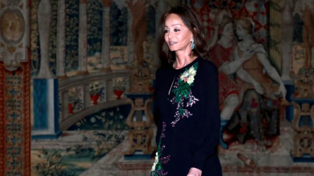 Isabel Preysler durante una recepción en el Palacio de El Pardo