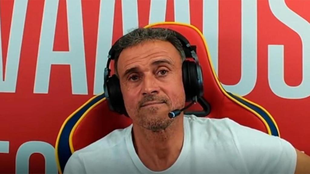 Luis Enrique, en su canal de Twitch