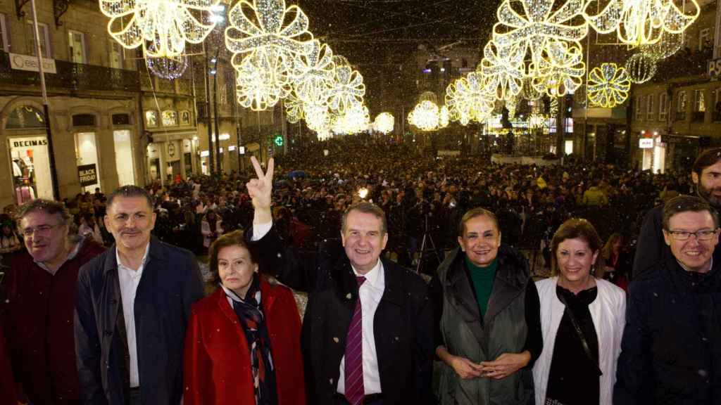 Encendido de las luces de Navidad de Vigo en 2022.