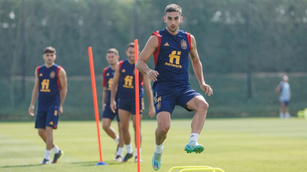 Ferran, en un entrenamiento de la Selección.