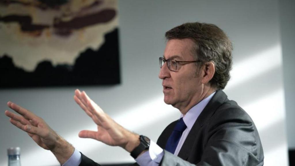 Alberto Núñez Feijóo durante la entrevista concedido a La Vanguardia.