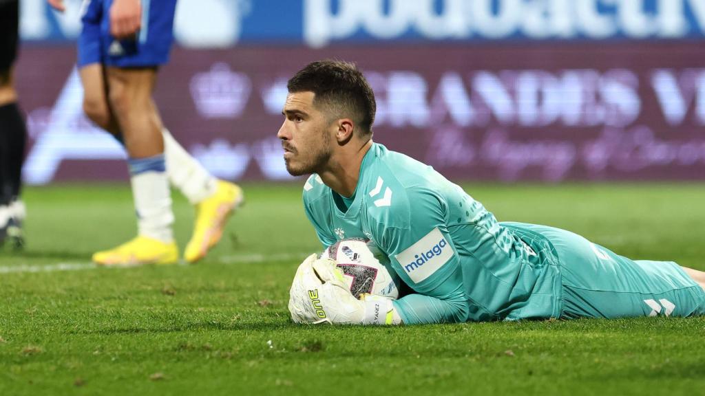 Rubén Yáñez durante el Real Zaragoza vs. Málaga CF