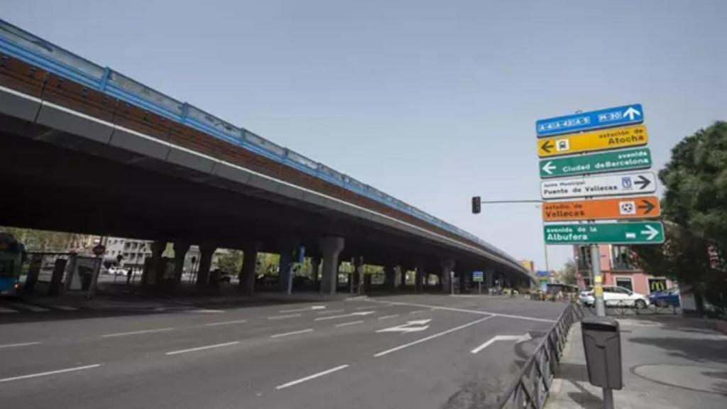 El 'scalextric' de Puente de Vallecas que separa los distritos de Retiro y Vallecas.