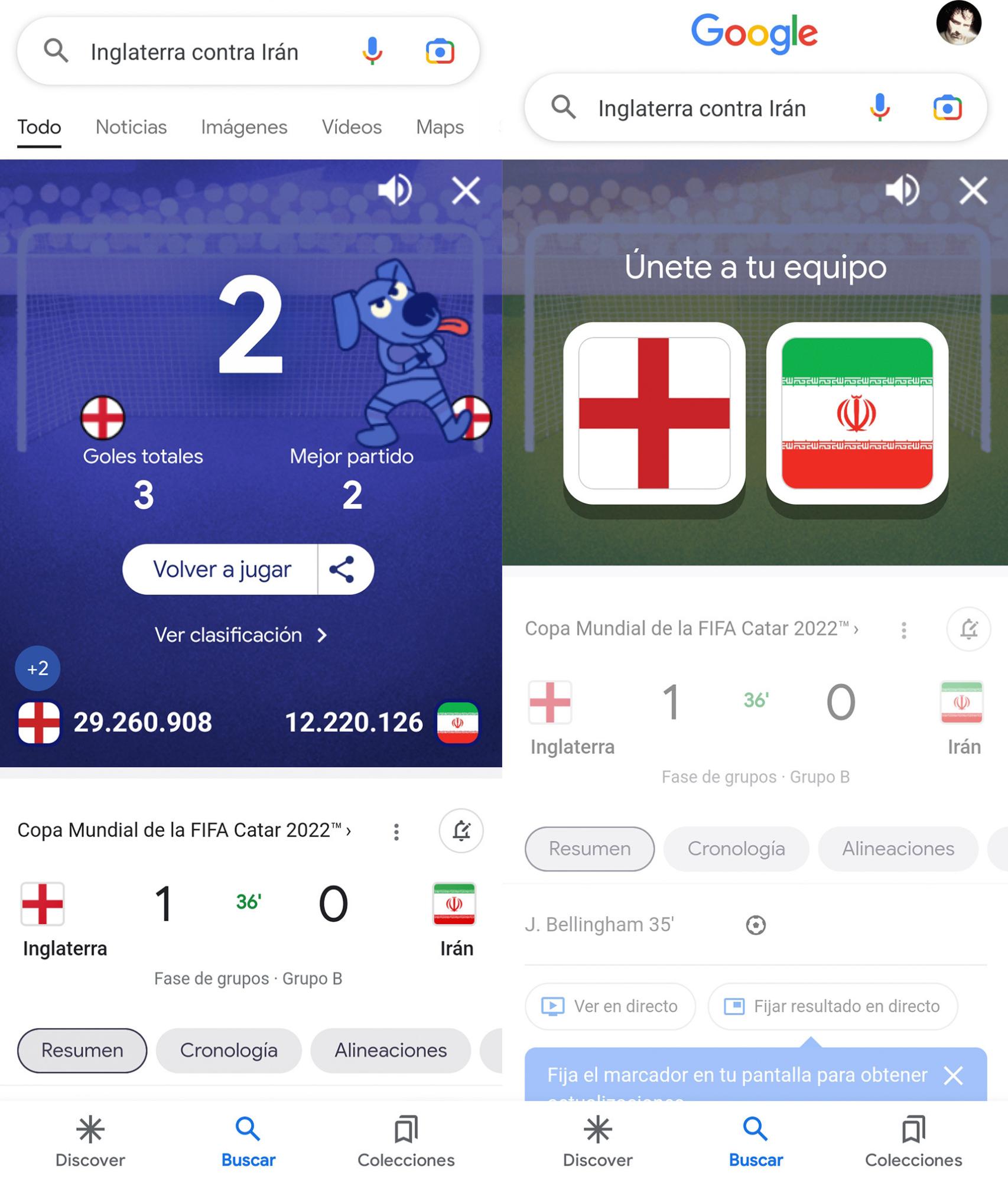 Mini juego de Google