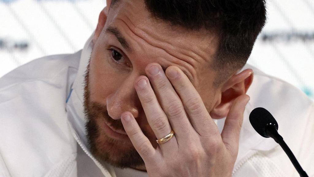 Leo Messi, en rueda de prensa con la selección de Argentina en el Mundial de Qatar 2022