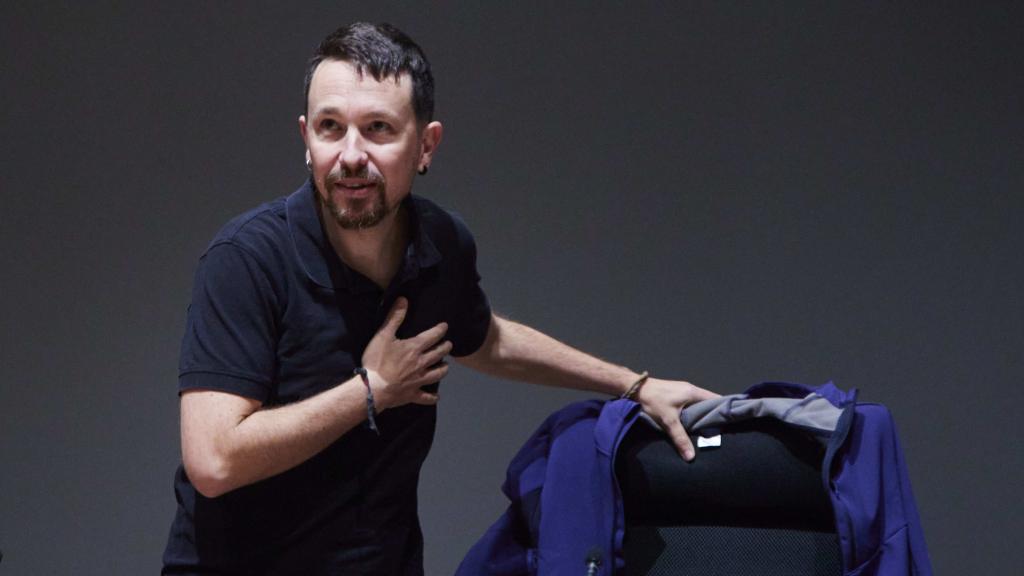 Pablo Iglesias, en la presentación de su libro 'Medios y cloacas' en Sevilla.