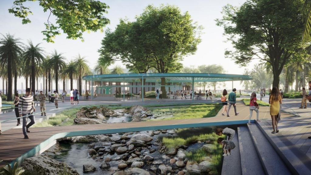 Uno de los escenarios pensados para la conexión del parque con el puerto.