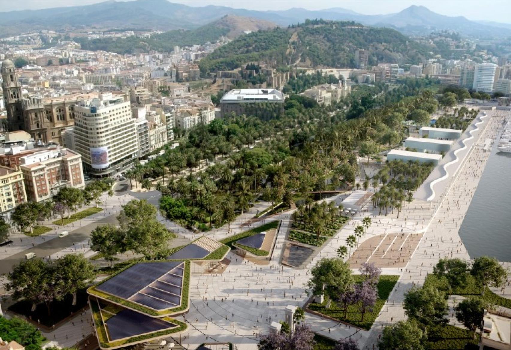 Diseño de la operación de reforma de La Marina y conexión con el puerto de Málaga.