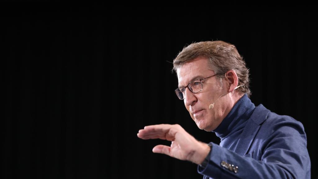 El presidente del PP, Alberto Núñez Feijóo, durante la segunda convención sectorial del PP en Madrid.