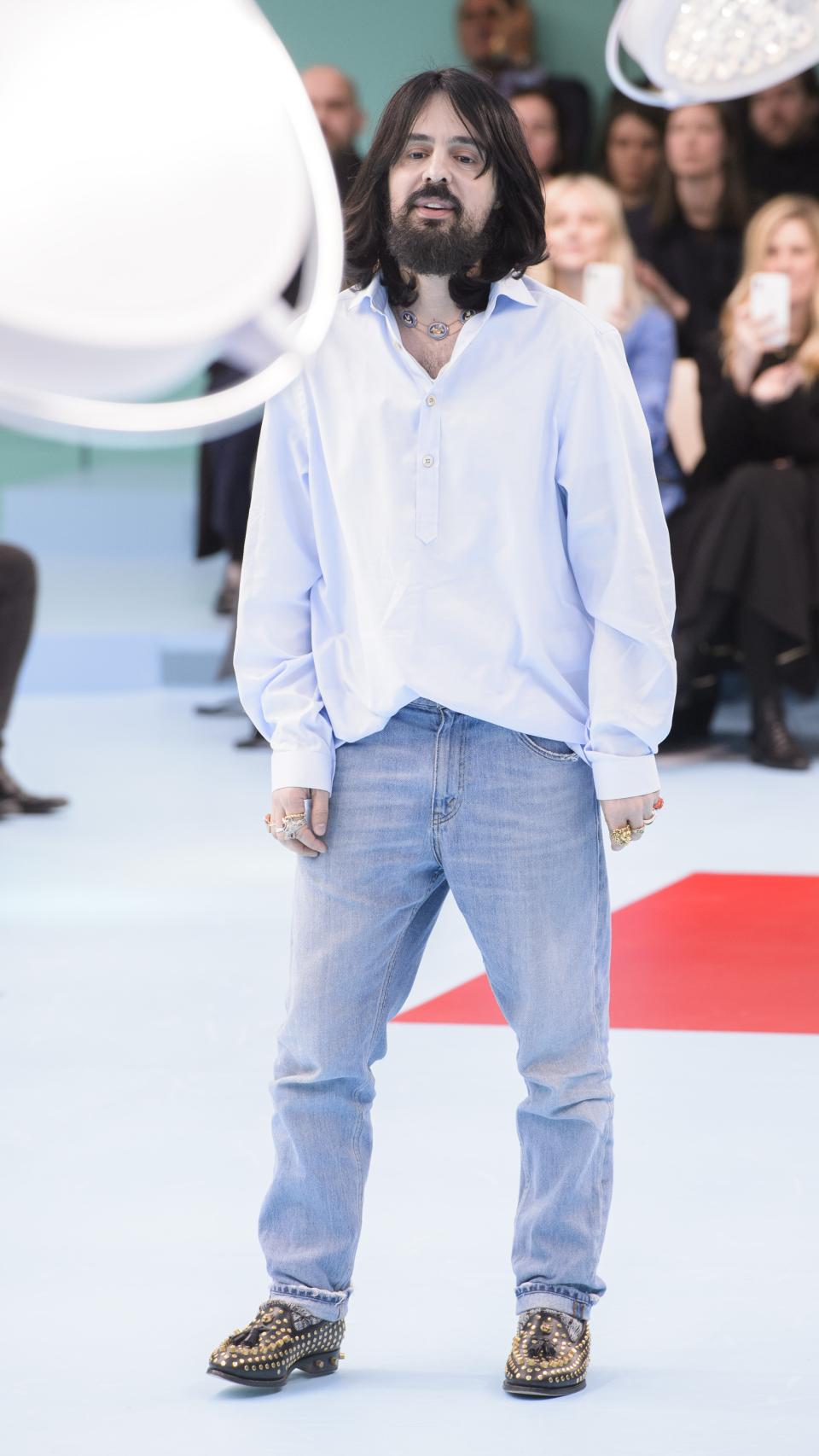 Alessandro Michele durante un desfile en la Women Fashion Week de Milán.