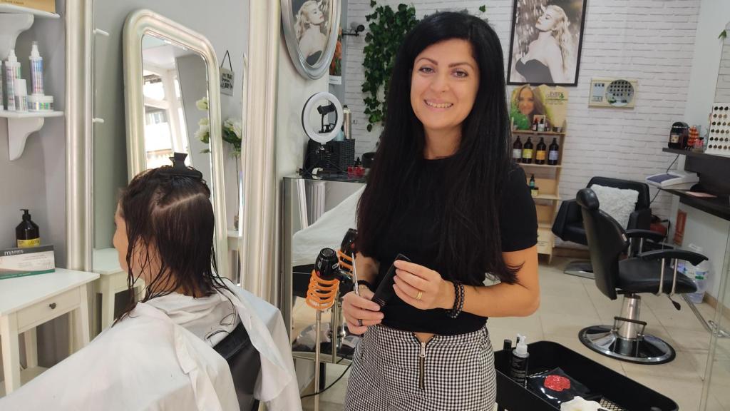 Moraika, en su peluquería Dolce Vita.