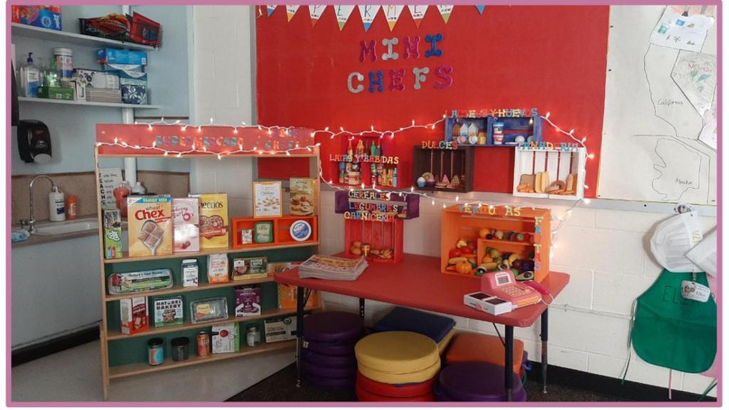 El 'supermercado' creado por los alumnos estadounidenses de Fernández.