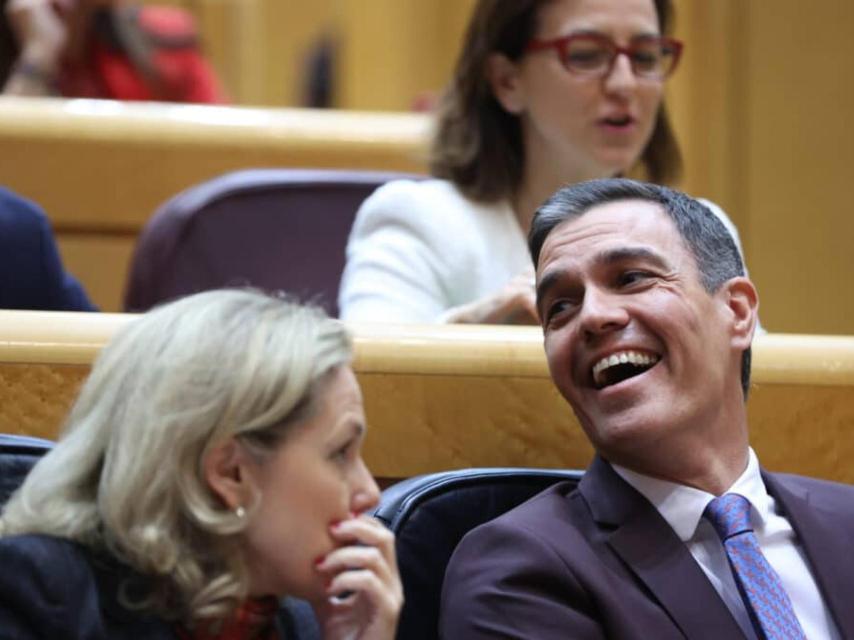 Pedro Sánchez, en el último debate del Senado.