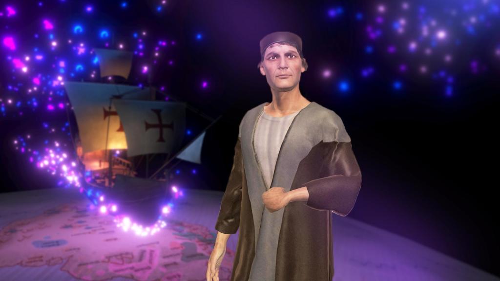 Fotograma de la pieza de animación inmersiva sobre la vida de Nebrija