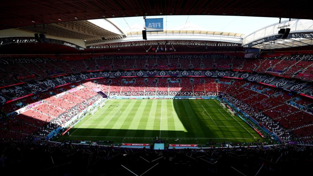 Estadio Al-Bayt antes del Marruecos - Croacia