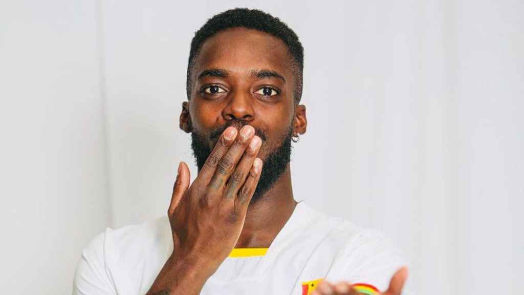 Iñaki Williams con la camiseta de Ghana