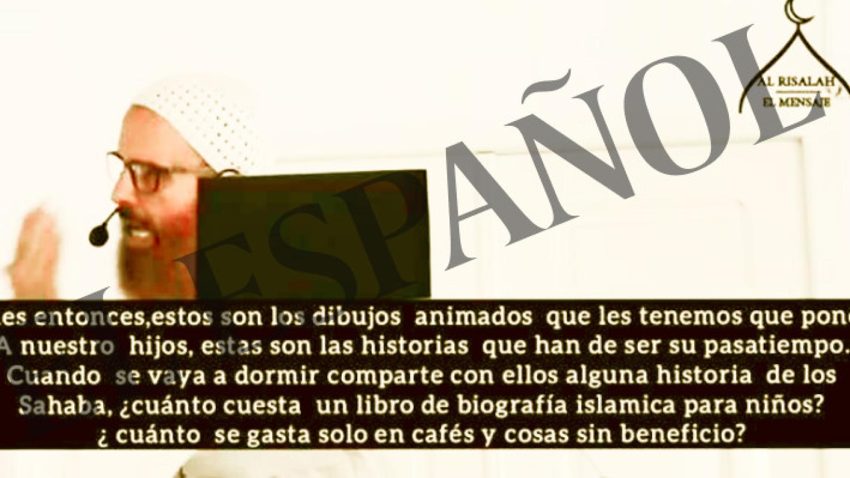 Grabación de uno de los sermones del imán incluido en el sumario del caso.