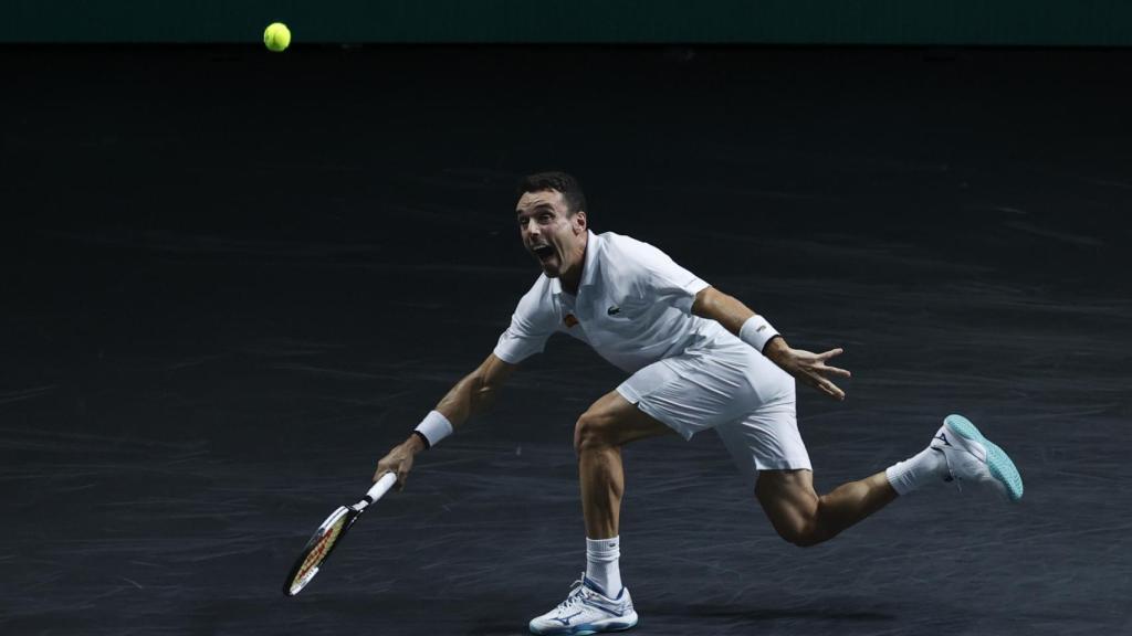 Roberto Bautista durante el Croacia vs. España de la Copa Davis