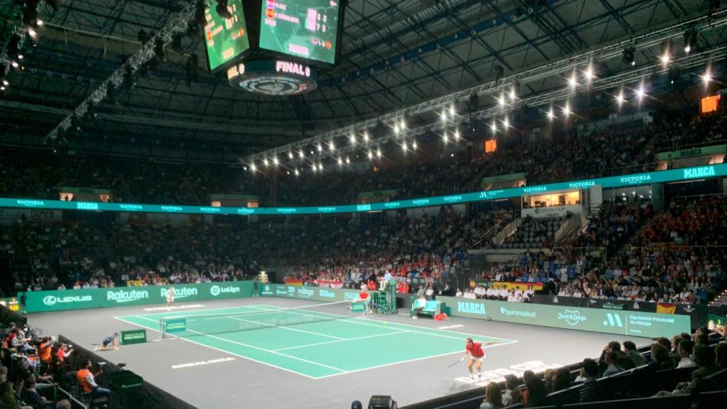 Un momento del Cilic vs. Carreño de la Copa Davis