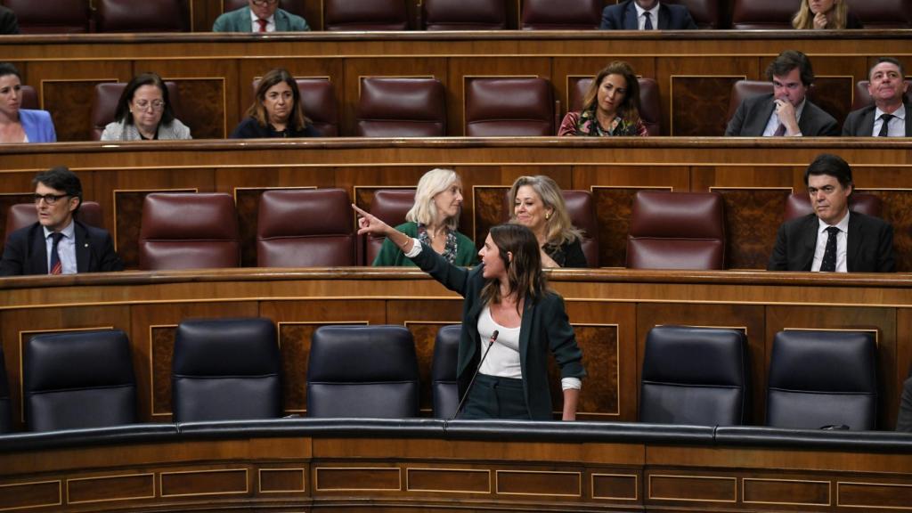 Irene Montero, ministra de Igualdad, este miércoles en el Congreso de los Diputados.