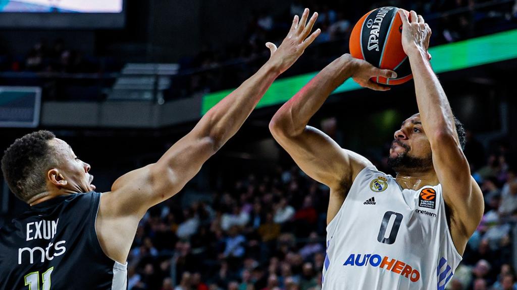 Un lance del encuentro de Euroliga entre el Real Madrid y el Partizán
