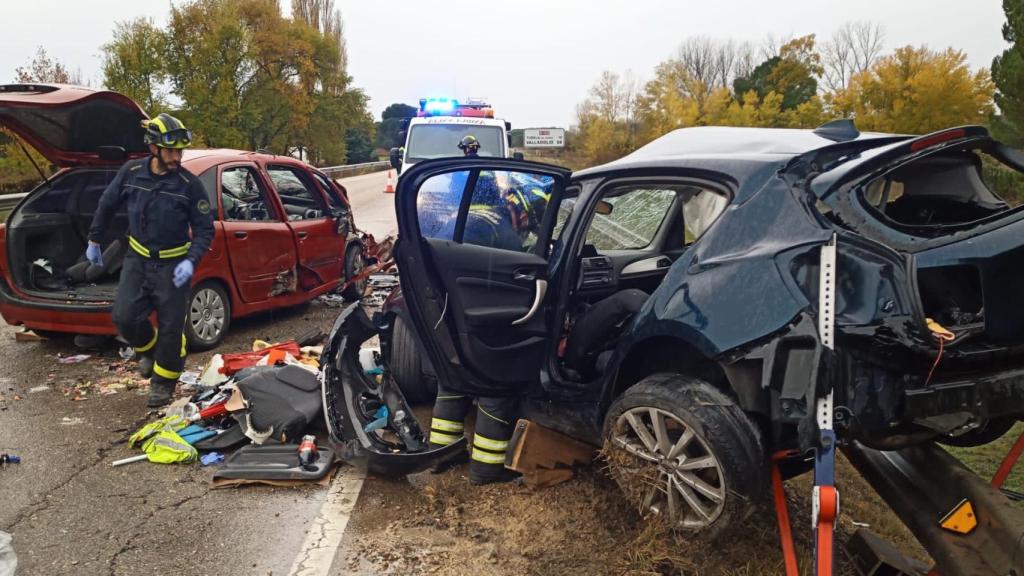 Imagen del accidente en Sardón de Duero