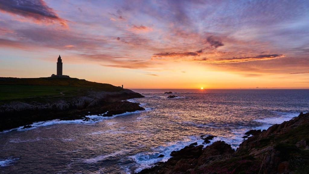 Puesta de sol en A Coruña.