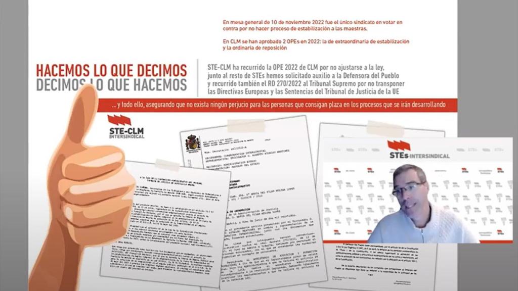 Más de 1.000 docentes han asistido esta semana al webinar de STE-CLM sobre el concurso extraordinario de méritos para la estabilidad del profesorado interino.