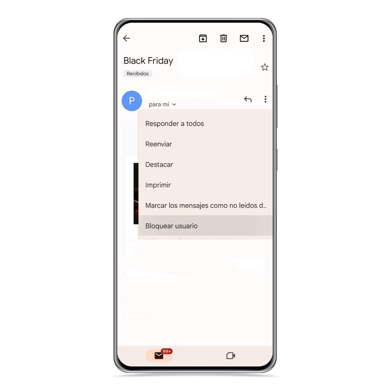 Bloquear usuario en gmail