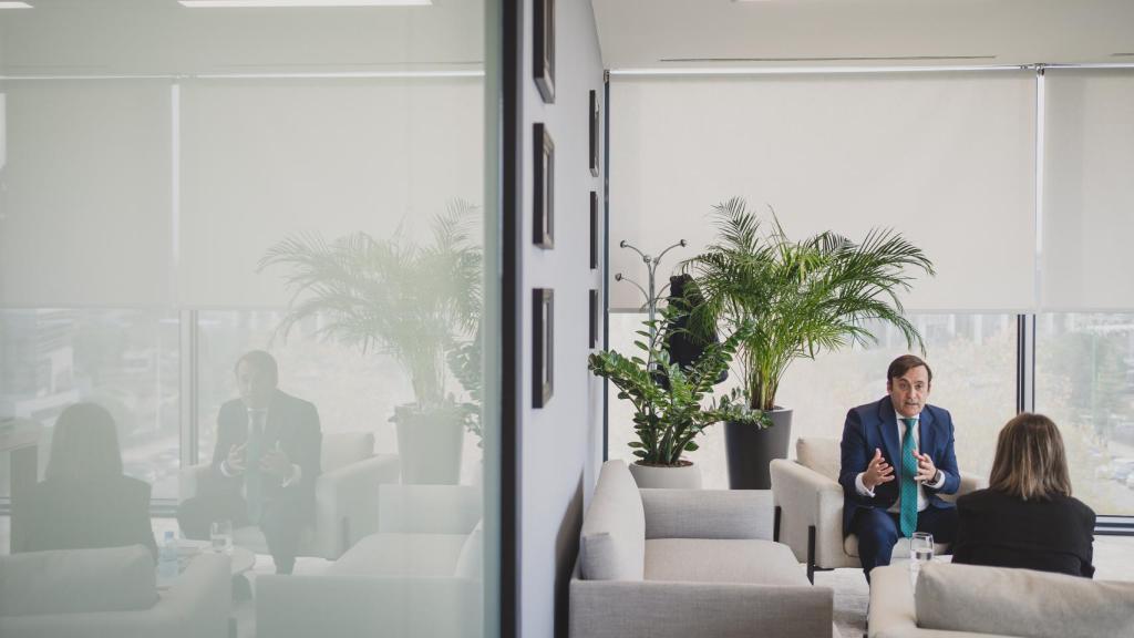 Un momento durante la entrevista.