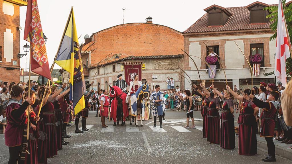 Entrada de Carlos V y su comitiva en Mojados