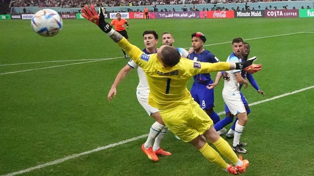 Un lance del encuentro entre Inglaterra y Estados Unidos