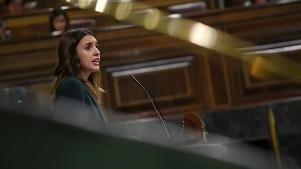 La ministra de Igualdad, Irene Montero, en el Congreso de los Diputados