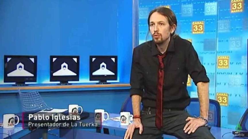 Pablo Iglesias, durante su primera intervención en La Sexta, en noviembre de 2012.