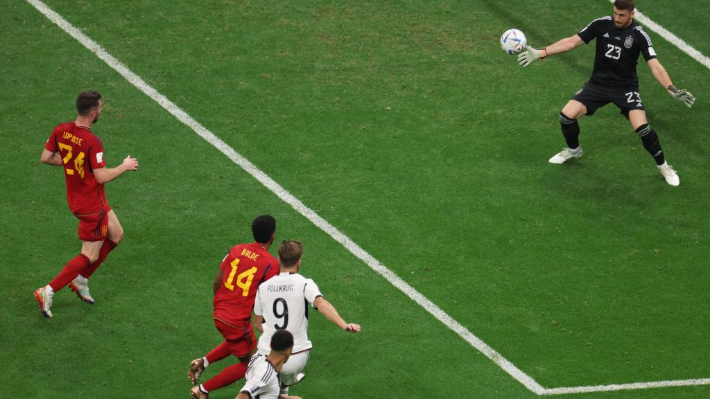 Unai Simón no puede evitar el gol de Niclas Fullkrug