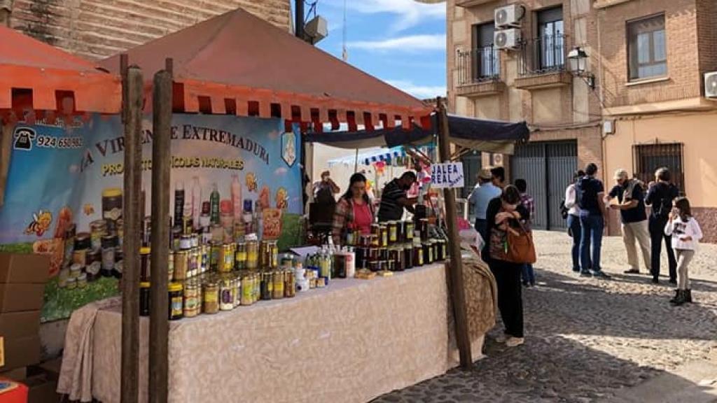 Uno de los puestos del Mercado de San Jerónimo en 2021.