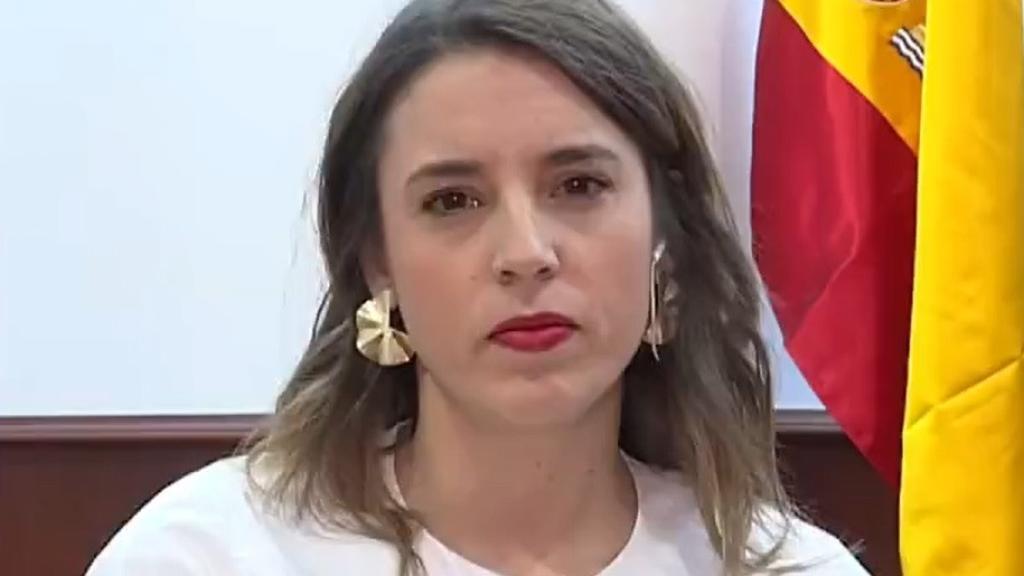 La ministra de Igualdad, Irene Montero, este lunes en una entrevista en TVE.