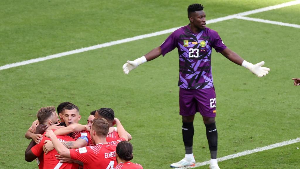 André Onana, durante el partido de Camerún contra Suiza