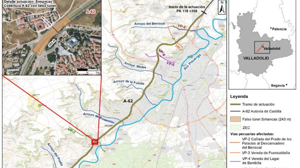 Imagen de las actuaciones en la vía